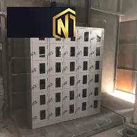 Tủ locker-Tủ sắt sơn tĩnh điện 30 khoang 30C5K cánh kính